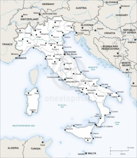Map of Italy political