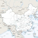 Vector map of China political