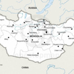 Map of Mongolia political