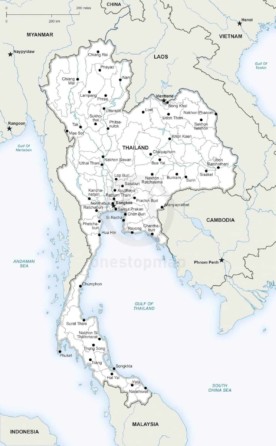 Map of Thailand political