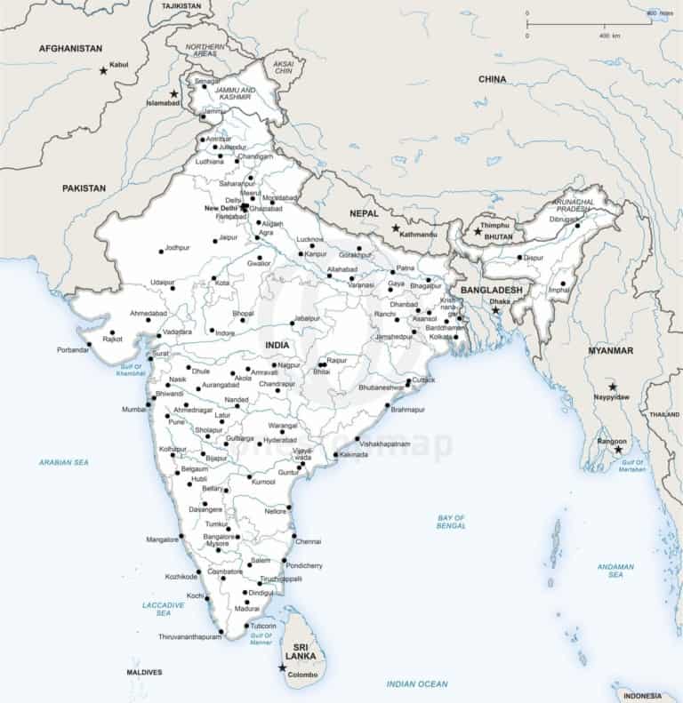 Map of India political