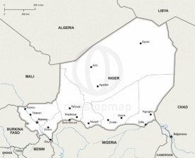 Map of Niger political