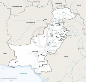 Map of Pakistan political