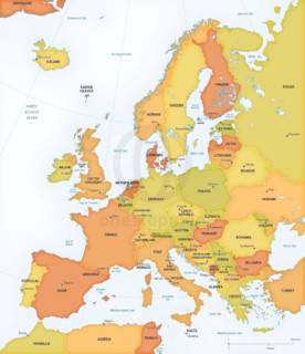 Map of Europe political