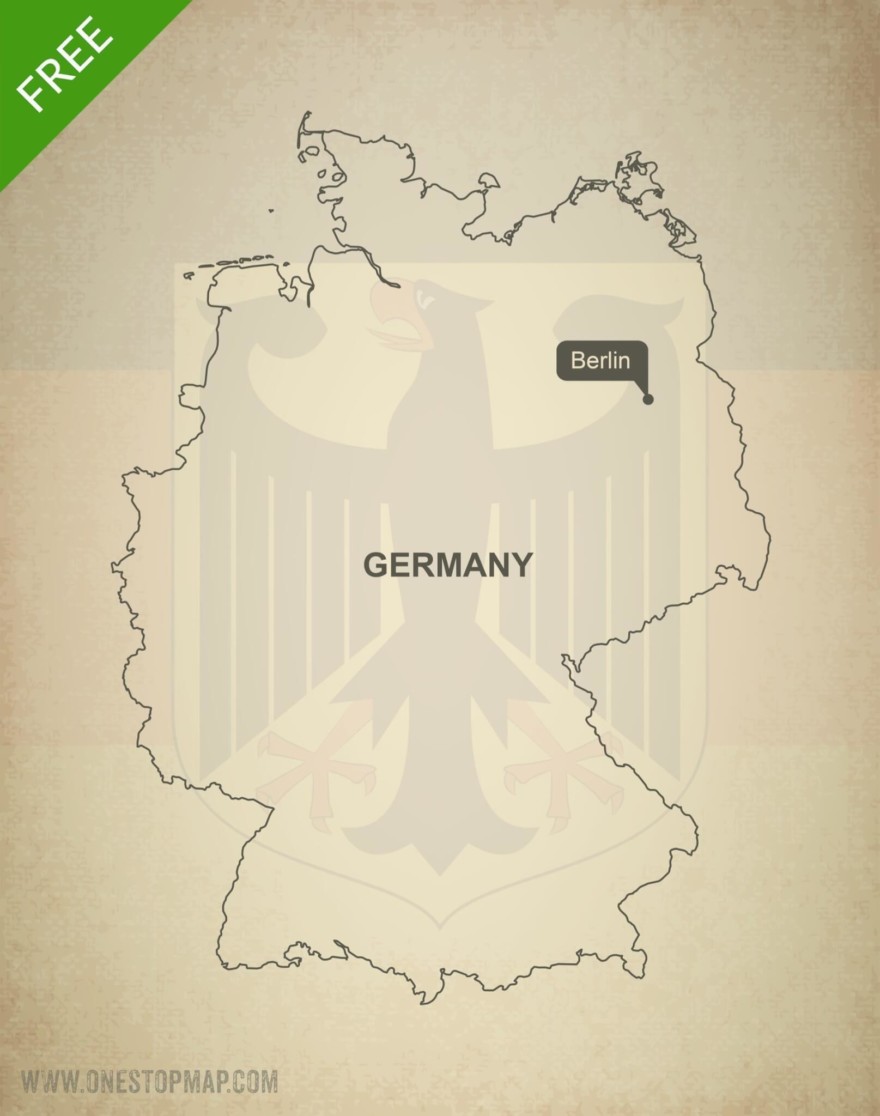 Map of Germany outline