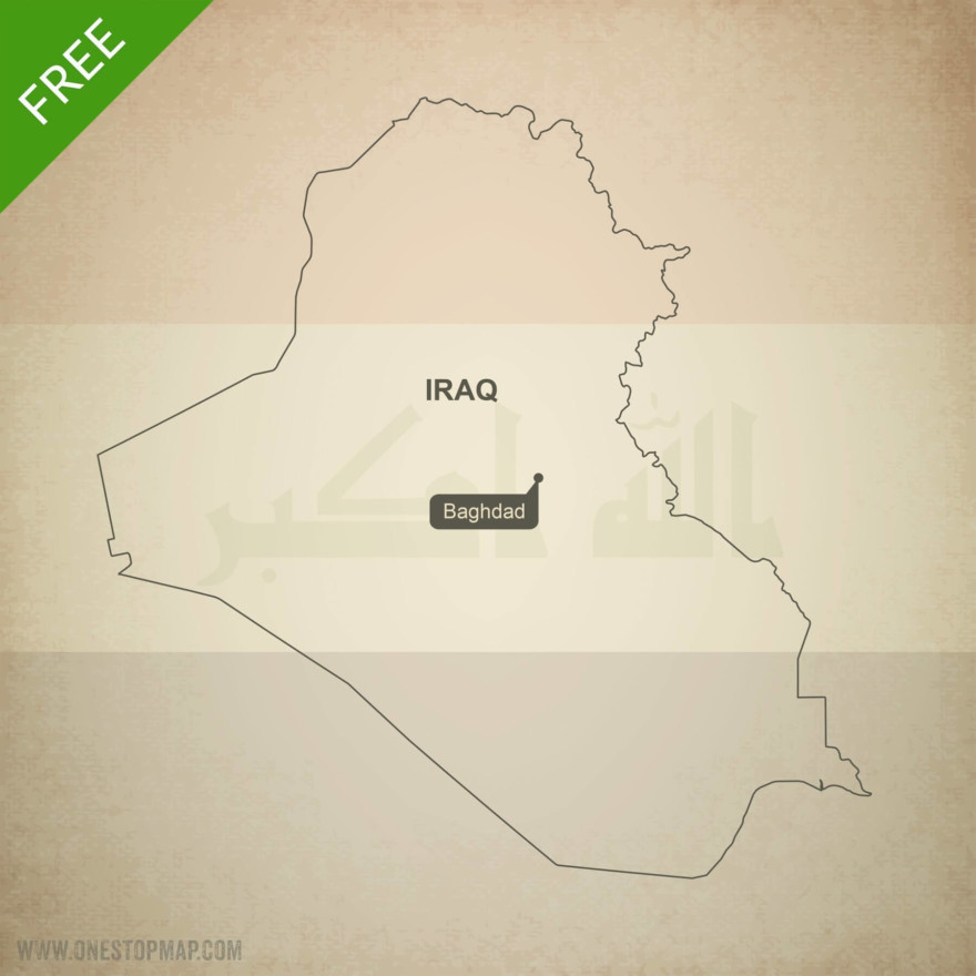 Map of Iraq outline