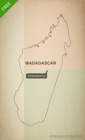 Map of Madagascar outline