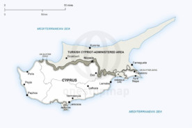 Map of Cyprus political