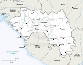 Map of Guinea political