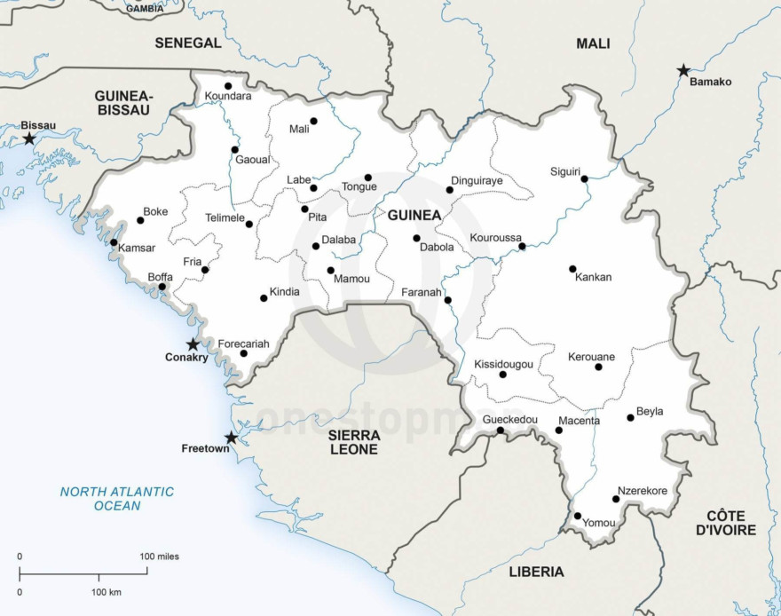 Map of Guinea political