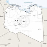 Map of Libya political