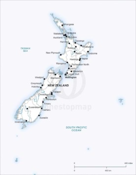 Map of New Zealand political