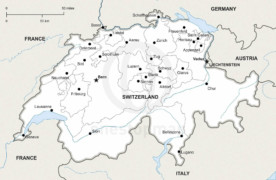 Map of Switzerland political