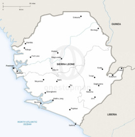 Map of Sierra Leone political