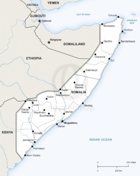 Map of Somalia political