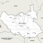 Map of South Sudan political
