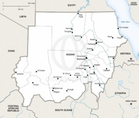 Map of Sudan political