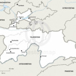 Map of Tajikistan political