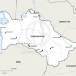 Map of Turkmenistan political