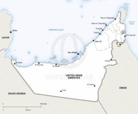 Map of United Arab Emirates political