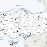 Vector map of Turkey political
