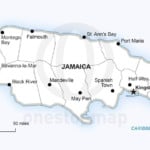 Map of Jamaica political