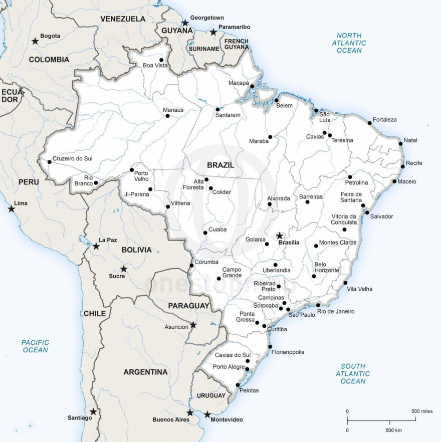 Map of Brazil political