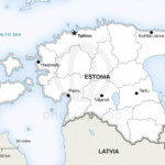 Map of Estonia political