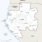 Map of Gabon political