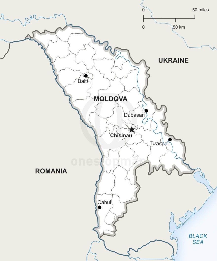 Map of Republic of Moldova political