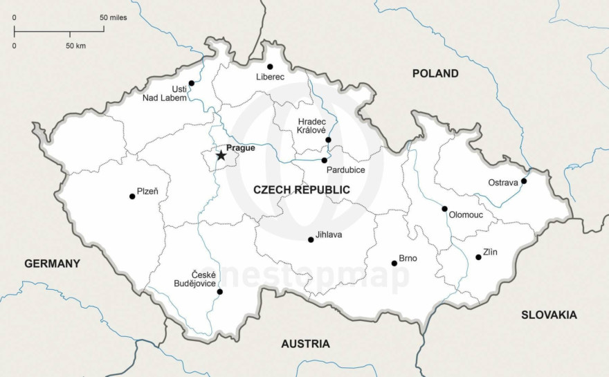 Map of Czech Republic political