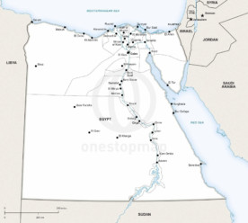Map of Egypt political