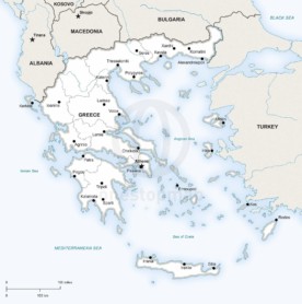 Map of Greece political