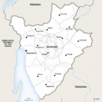 Map of Burundi political