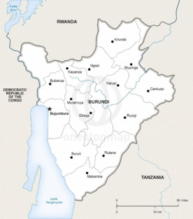Map of Burundi political