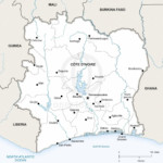 Map of Côte d’Ivoire political