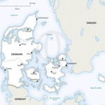 Map of Denmark political