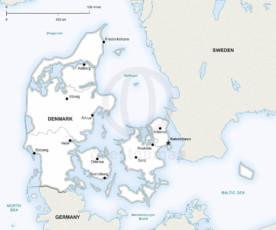Map of Denmark political