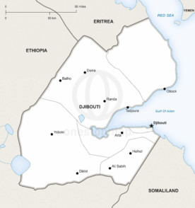 Map of Djibouti political