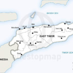Map of East Timor political