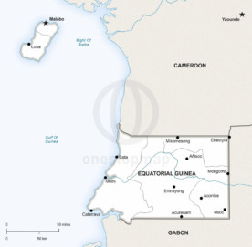 Map of Equatorial Guinea political
