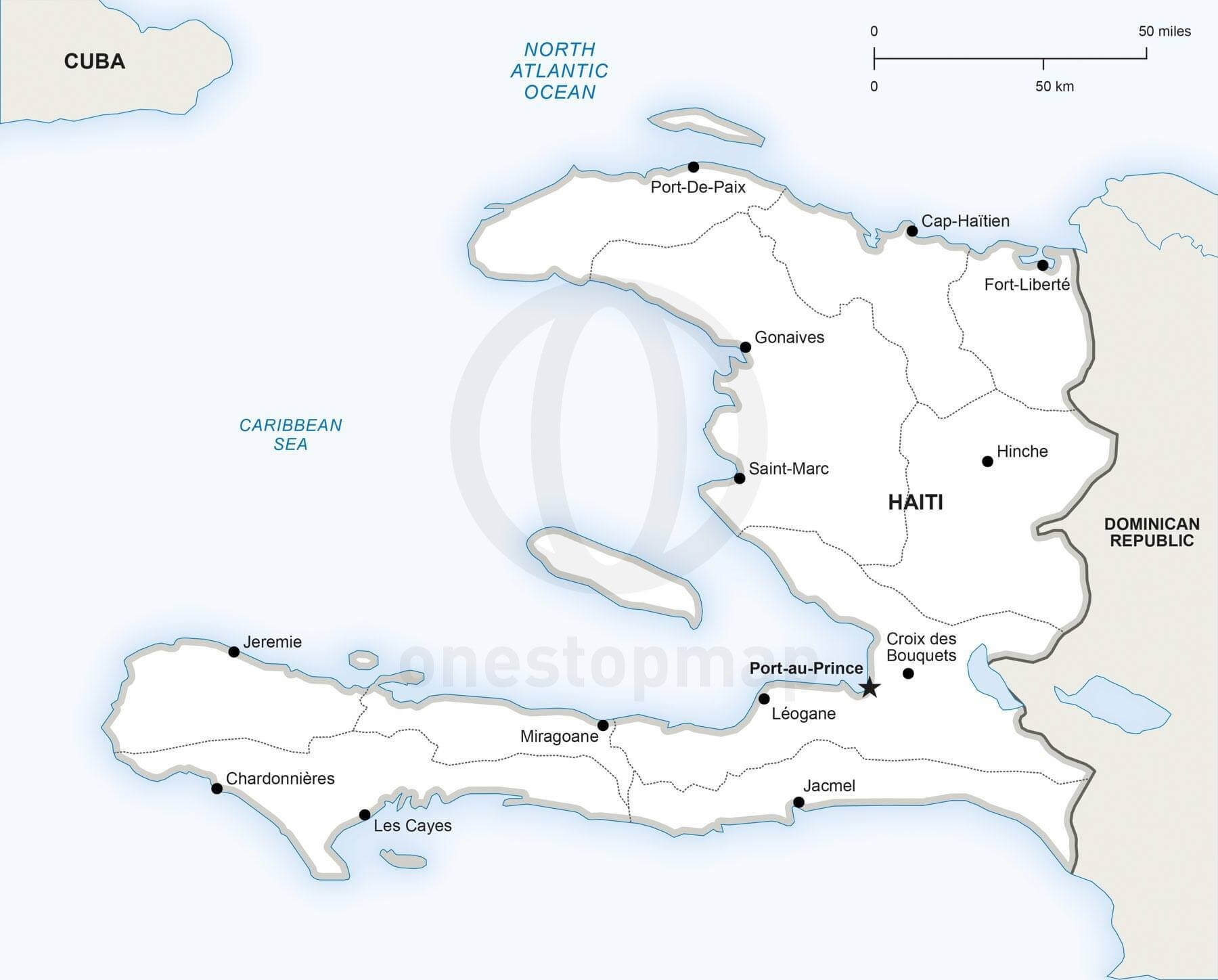Map of Haiti political