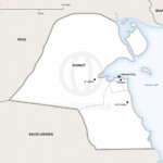 Map of Kuwait political