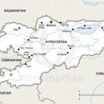 Map of Kyrgyzstan political