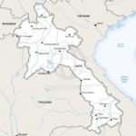 Map of Laos political