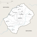 Map of Lesotho political