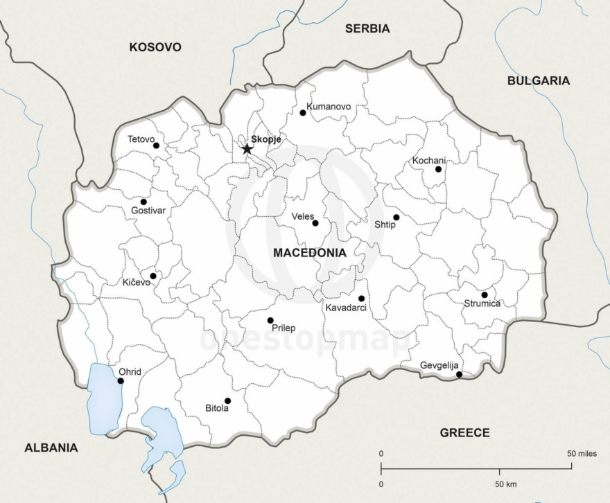 Map of Macedonia political