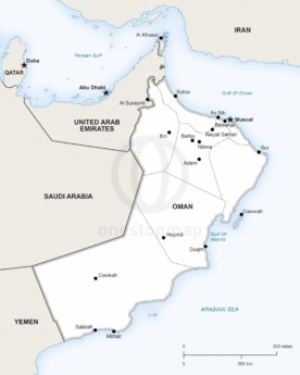 Map of Oman political