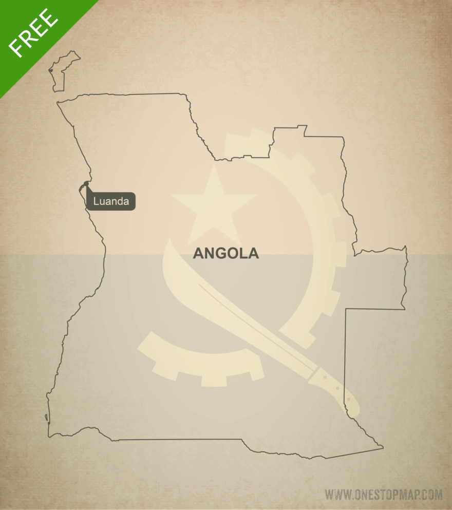Free vector map of Angola outline