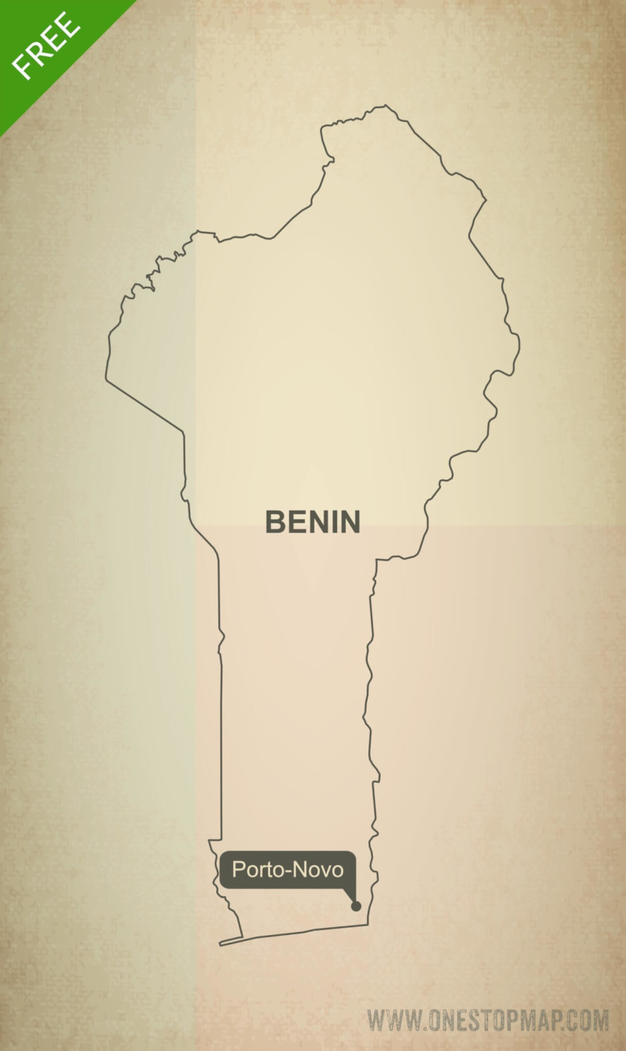 Free vector map of Benin outline